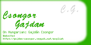 csongor gajdan business card