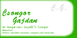 csongor gajdan business card